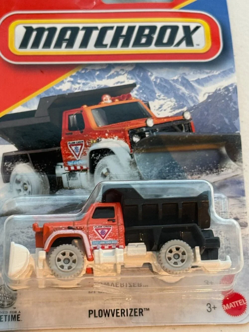 Matchbox Plowverizer Snow Plow Truck 39/125 Red Black Diecast Vehicle